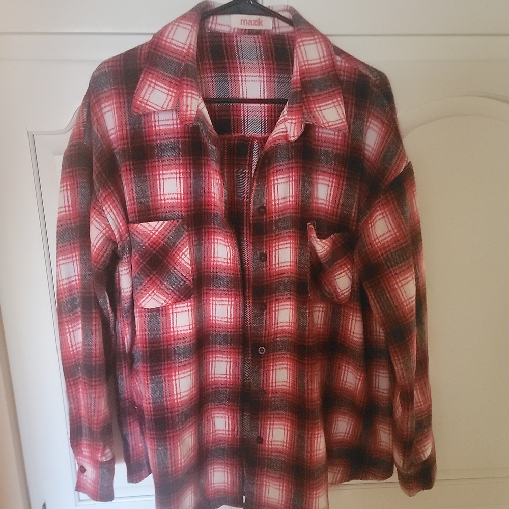 Mazik Red and Black Plaid Shirt